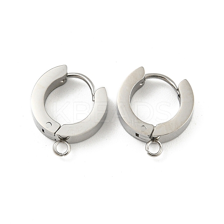 Tarnish Resistant 304 Stainless Steel Hoop Earring Findings LS-STAS-A091-02P-1