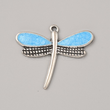 Ocean Theme Alloy Enamel Pendants ENAM-CJC0022-14H-AS-1