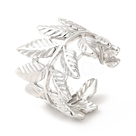 Non-Tarnish 201 Stainless Steel Open Cuff Ring RJEW-E063-53P-1