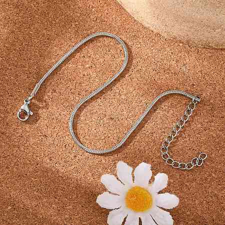 Tarnish Resistant 304 Stainless Steel Snake Chain Bracelets STAS-M175-10P-A-1