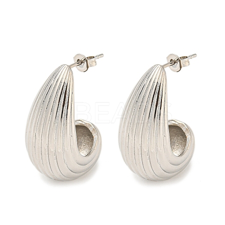 Brass Stud Earrings EJEW-Q799-01P-1