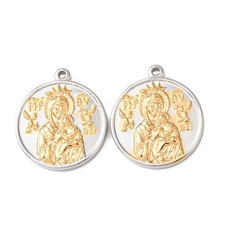 304 Stainless Steel Pendants STAS-G385-07GP-1
