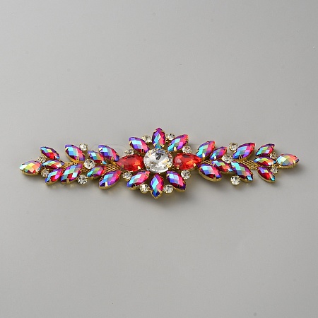 Flower Alloy Rhinestone Ornament Accessories DIY-WH0622-364B-1