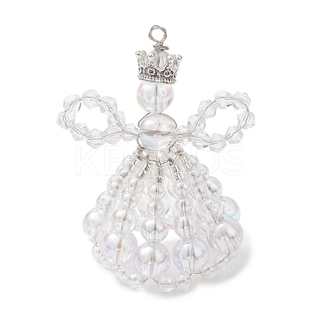 Transparent Acrylic Big Pendants PALLOY-MZ01193-01-1