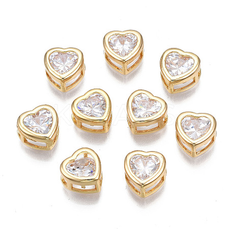Brass Clear Cubic Zirconia Multi-Strand Links X-KK-N233-150-1