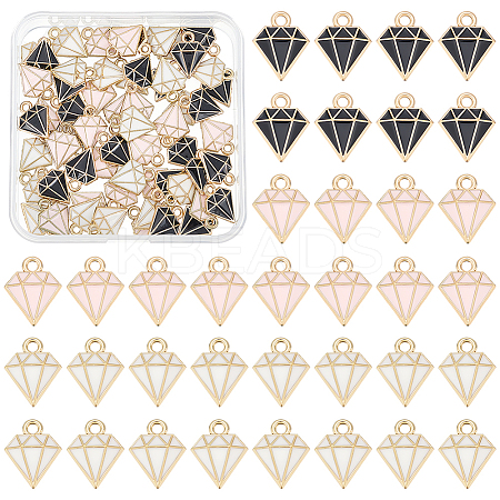 60Pcs 3 Colors Alloy Enamel Pandants FIND-LP0001-43-1