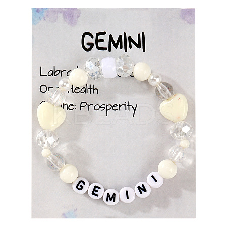 Bohemian Style Constellation Acrylic Beads Stretch Bracelets for Women EF7084-12-1