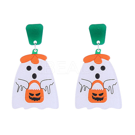 Halloween Acrylic Dangle Stud Earrings FS-WGAFD0C-06-1