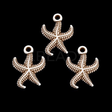 Spray Painted Opaque Acrylic Pendants ACRP-F003-03P-1