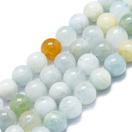 Natural Aquamarine Beads Strands G-K245-A15-04-1