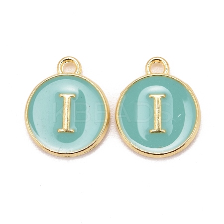 Golden Plated Alloy Enamel Charms X-ENAM-S118-05I-1