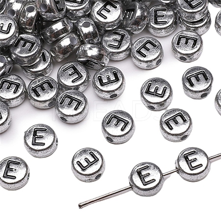50Pcs Silver Plating Acrylic Beads PW-WG2E8AD-22-1