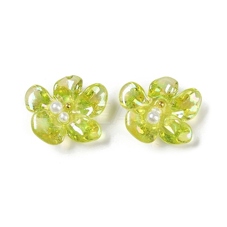 AB Color Transparent Epoxy Resin & ABS Pearl Decoden Cabochons LS-CRES-S367-18A-1