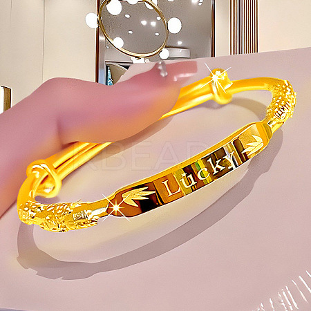 Simple Style Adjustable Brass Bangles for Women FS-WG003F2-08-1