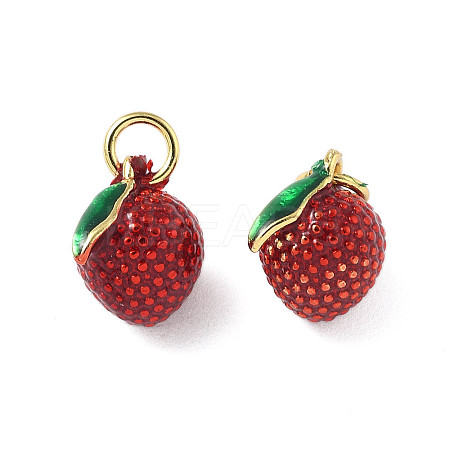 Brass Enamel Pendants KK-R229-07G-03-1