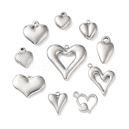 10Pcs 304 Stainless Steel Pendants STAS-P426-01P-1
