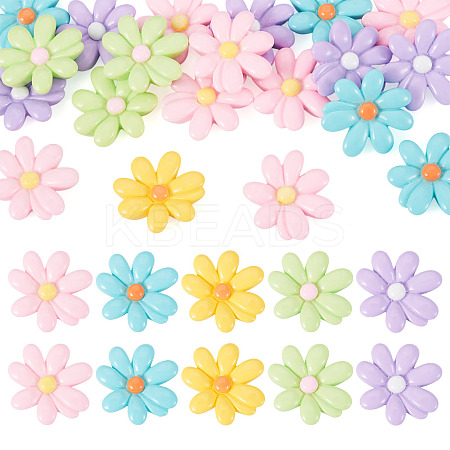 20Pcs Opaque Resin Cabochons CRES-TA0001-59-1