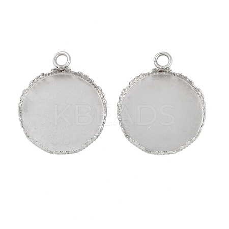 Non-Tarnish 304 Stainless Steel Pendant Cabochon Settings STAS-Z070-01P-04-1