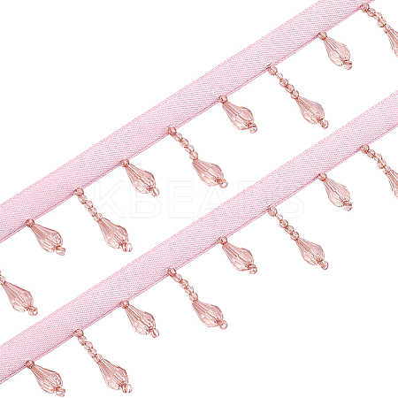 3 Yards Polyester Acrylic Beaded Trim OCOR-OC0001-88B-1
