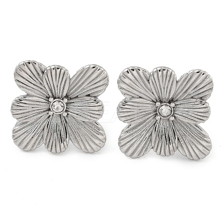 304 Stainless Steel Stud Earrings EJEW-B109-05P-1