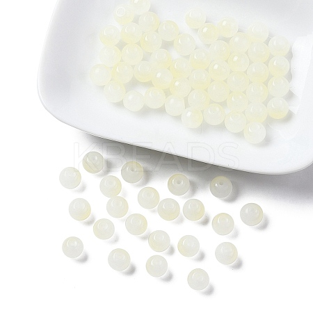 Baking Paint Imitation Jade Glass Round Bead Strands DGLA-YW0001-19C-1