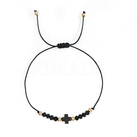 Bohemian Style Glass Braided Beads Bracelets EW0556-1-1