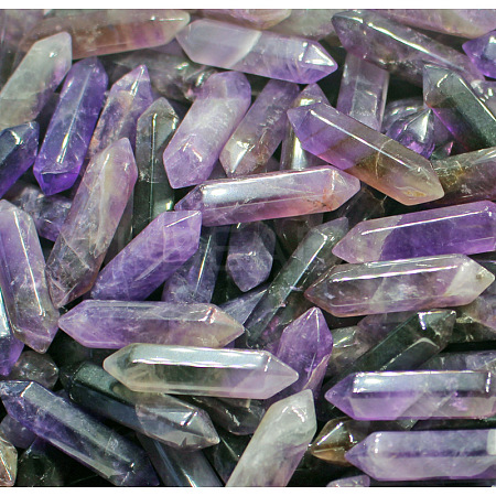 Natural Amethyst Double Terminated Point Healing Stones G-PW0007-133A-1