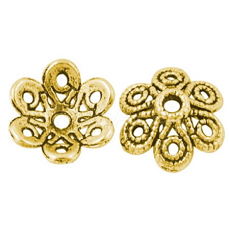 Tibetan Style Alloy Fancy Bead Caps LS-TIBEB-LF10883YKG-AG-LF-1