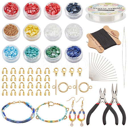 DIY Tile Bracelet Necklace Making Kit DIY-NB0007-98-1