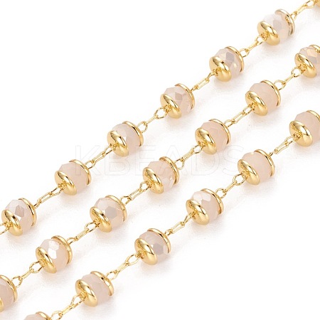 3.28 Feet Handmade Glass Beaded Chains X-KK-I647-13I-1