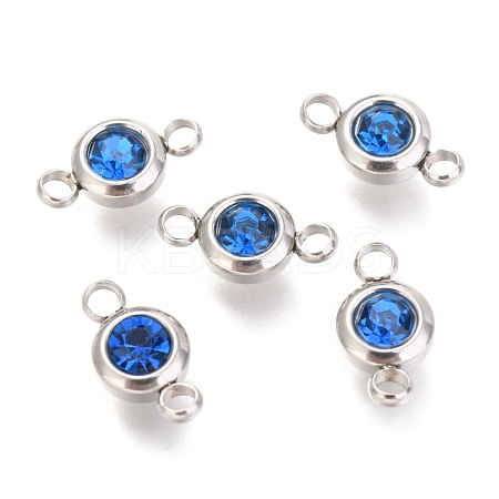 304 Stainless Steel Rhinestone Links Connectors STAS-P237-17P-01-1
