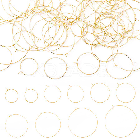 56Pcs 7 Styles 316 Surgical Stainless Steel Hoop Earrings Findings STAS-TA0002-84-1