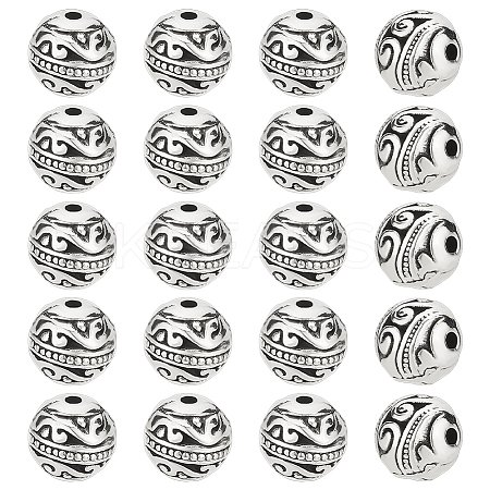 20Pcs Tibetan Style Alloy Beads TIBE-LP0001-06-1