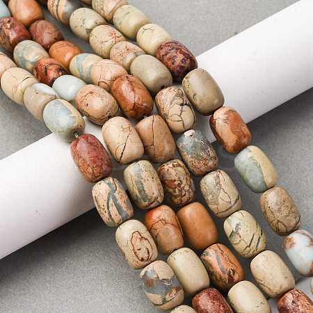 Natural Aqua Terra Jasper Beads Strands G-L624-C03-14x10mm-1