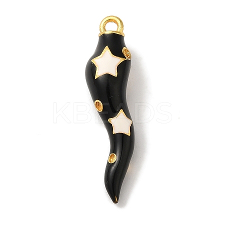 Rack Plating Brass Enamel Pendants KK-A229-29G-01-1