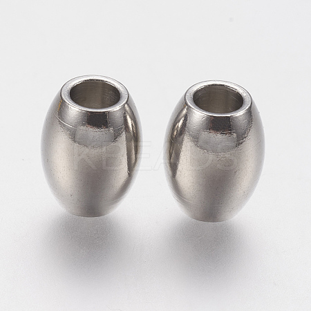 Tarnish Resistant 201 Stainless Steel European Beads STAS-F141-09P-1