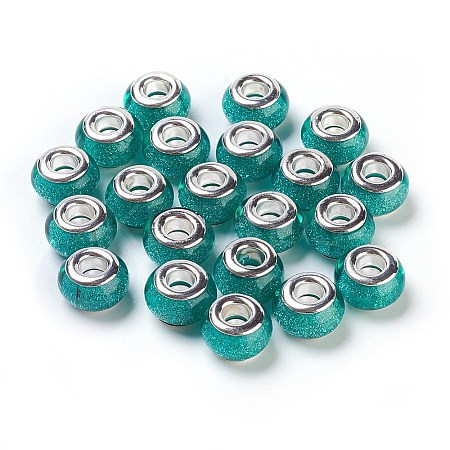 Large Hole Rondelle Resin European Beads LS-RPDL-J008-12-1