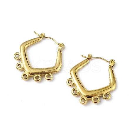 Ion Plating(IP) 304 Stainless Steel Hoop Earrings Finding LS-EJEW-I284-18G-1