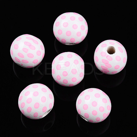 Easter Theme Printed Wood Beads WOOD-T032-22I-1