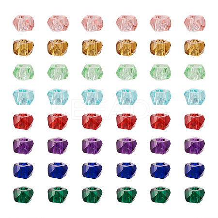  90pcs 6 colors Transparent Resin Beads RESI-TA0001-58-1