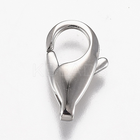 Tarnish Resistant Polished 316 Surgical Stainless Steel Lobster Claw Clasps STAS-Z013-06E-1