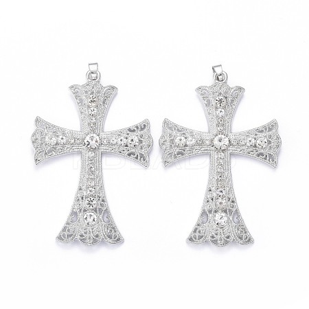 Alloy Rhinestone Big Pendants PALLOY-E470-01S-AAA-1