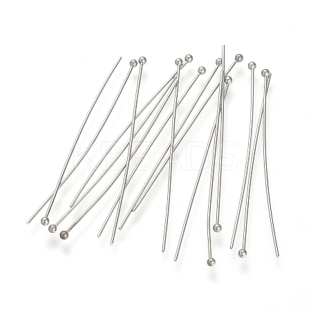 Tarnish Resistant 304 Stainless Steel Ball Head pins X-STAS-S066-70x0.5mm-1