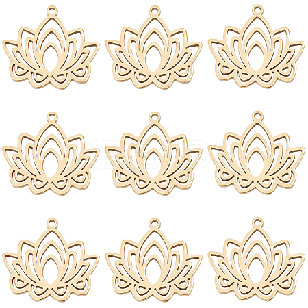 10Pcs 201 Stainless Steel Pendants STAS-BBC0003-38-1