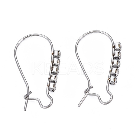304 Stainless Steel Hoop Earrings Findings Kidney Ear Wires LS-STAS-N092-138B-01-1