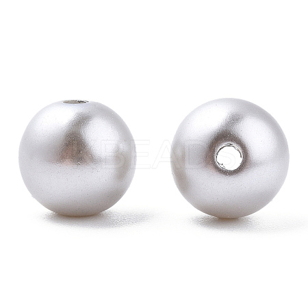 Spray Painted ABS Plastic Imitation Pearl Beads OACR-T015-05C-03-1
