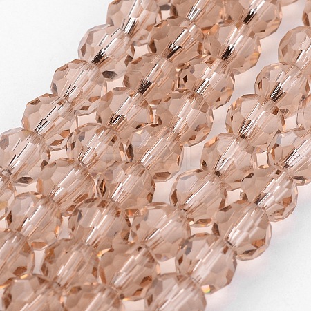 Transparent Glass Bead Strands GLAA-G013-10mm-90-1