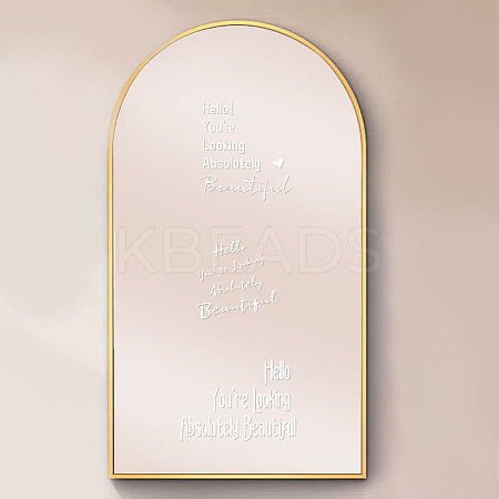 Waterproof Reflective Plastic Mirror Stickers DIY-WH0668-001-1