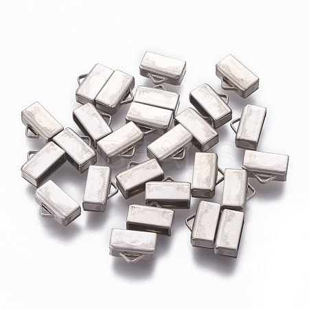Tarnish Resistant 201 Stainless Steel Cord End STAS-L234-014P-1