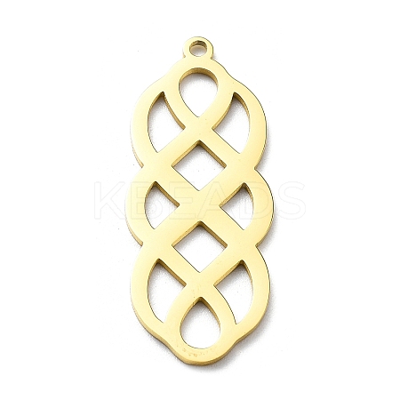 304 Stainless Steel Pendants STAS-D036-08G-1